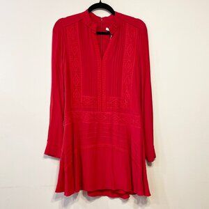 New Derek Lam 10 Crosby Lace Trapeze Dress Red 2, XS​ $595